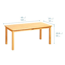 ECR4Kids Rectangular Hardwood Table & Chairs Set Honey
