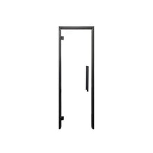 PROSAUNAS Clear & Tinted Glass Sauna Door, Prehung Tinted Glass Sauna Door (Left Hanging, Clear - Black Alder Frame 24x81)