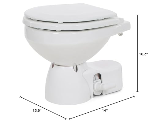 Jabsco Quiet Flush E2 Marine Toilet Fresh Water 12 Volt Compact