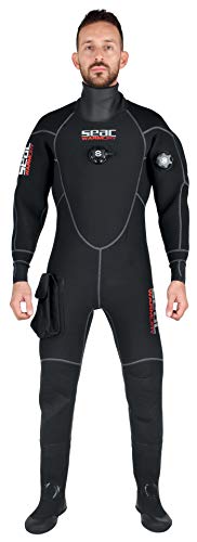 SEAC Men's Warmdry 4mm Neoprene Dry Suit Black