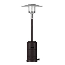 Fire Sense 63717 Performance Series Patio Heater With Wheels 46,000 BTU Output Electronic Ignition System Portable Outdoor Propane Heater For Residential - Espresso