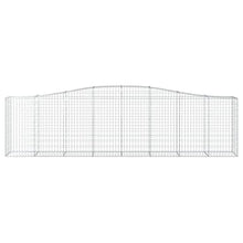 Arched Gabion Baskets 2 pcs 157.5"x19.7"x39.4"/47.2" Galvanized Iron White Black Other
