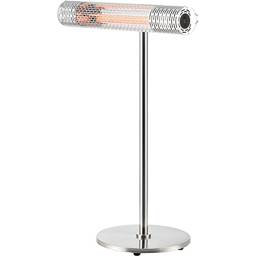 Global Industrial Infrared Patio Heater with Remote Control, Free Standing, 1500W, 30-3/4"L