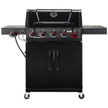 Feasto 5 Burner Propane Gas Grill with Side Burner and Sear Burner, Black