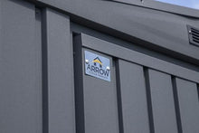 Arrow Shed Elite 14' x 16' Tall Outdoor Steel Storage Shed with High Gable and Lockable Doors Storage Building, Anthracite