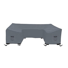 Patio U Shape Sofa Cover 12 Oz Waterproof - 100% UV & Weather Resistant Customize Outdoor Sofa Cover with Air Pockets and Drawstring with Snug Fit (33" H x 150" W x 40" D, Grey)