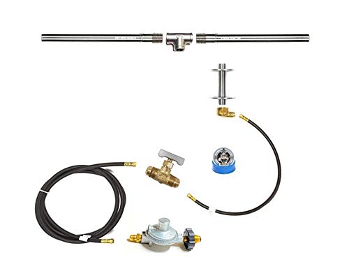 Universal Propane Gas Fire Pit Guts Replacement Kit & Burner Choice (26.00, 26 Inch TB Burner)