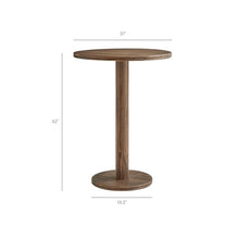 Modway Neo Round Wood Patio Bar Table and Stools Set in Cocoa Brown - 3-Piece Indoor/Outdoor Modern High Top Bar Set for Patio Or Kitchen
