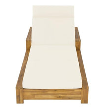 4 PCS Outdoor Chaise Lounge Patio Recliner with Armrests and Cushion, Cream