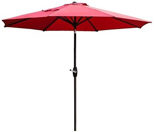 QZQHNYJ Outdoor Garden Parasols Parasols 2.7M Outdoor Garden Patio Umbrella Uv70+, Crank And Tilt, Sun Shade For Outside Market Terrace Deck Yard Or Pool Side