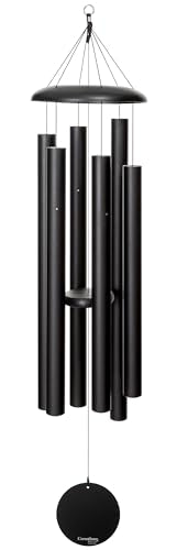 Corinthian Bells by Wind River - 60 inch Black Wind Chime for Patio, Backyard, Garden, and Outdoor Decor (Aluminum Chime) Made in the USA