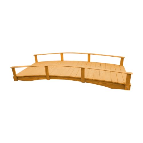 Keystone Amish Co. Pressure Treated Pine Japanese Garden Bridge, 4' x 12', Natural Stain