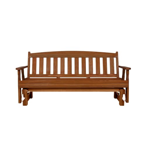 Amish Casual Heavy Duty 800 Lb Mission Pressure Treated Porch Glider (Cedar Stain, 6 Foot)