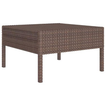 LDEWOAMEG 11 Piece Patio Lounge Set with Cushions PE Rattan Brown
