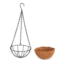 Hanging Coconut Vegetable Flower Pot Basket Liners Planter Garden Decor Iron Art Garden Flower & Planters Pots (Size : 25cm) ()