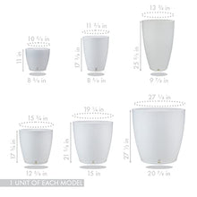 Floridis Planter Set of 6 Outdoor Indoor High Density Polyethylene White