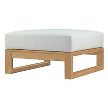 Modern Contemporary Outdoor Patio Balcony Lounge Chair, Sofa and Table Set, Wood, White Natural
