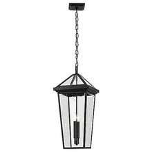 Kichler Regence 2-Light Textured Black Luxe Updated Traditional Outdoor Pendant with Clear Glass for Outdoor Walls, Exterior Doors, Garage, Porch or Patio Walls