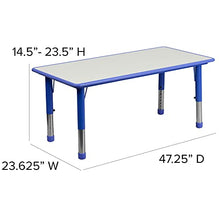 Flash Furniture Wren Blue Height Adjustable Activity Tables Set of 6
