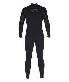 Billabong Mens 3/2mm Furnace Comp Chest Zip Fullsuit Wetsuits Black 23