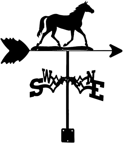Weather Vane Sailboat Witch Lamb Stainless Steel Direction Indicator Weathercock Weathervane Outdoor Sheds Iron Yard for Garden Patio Yard Ornament Sailboat (Witch Normal) (Horse normal)