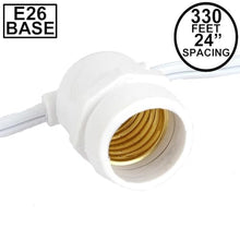 Novelty Lights 330 Feet Heavy Duty White Wire E26 Patio Light Stringer