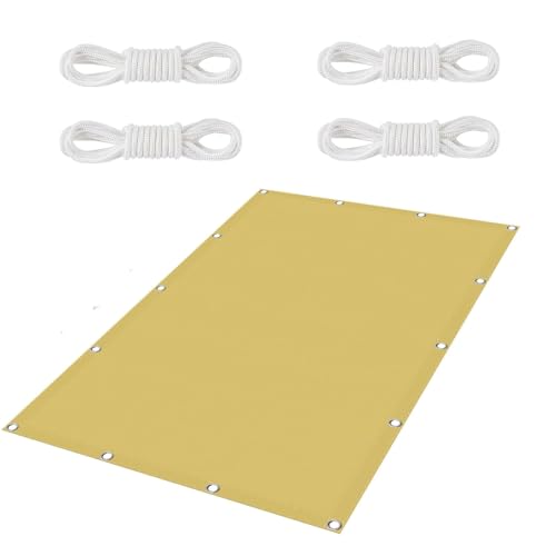 Straight Flat Edge Sun Shade Sail with Grommets 21x32 FT Waterproof Canopy Sunshade Cover UV Block Shade Cloth for Outdoor Patio Pergola Backyard Garden