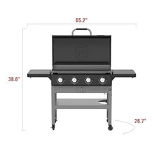 Coleman CO-550GG, Cookout 4-Burner Propane Gas Griddle with Lid, 50,000 BTU Flat Top Grill, 720 sq in Cooking Surface, Outdoor LP Griddle Station