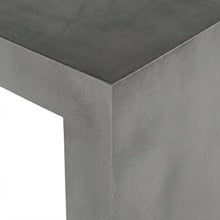 Outdoor EscapeGray Concrete Outdoor Bench, Fibre Reinforced Cement, Water-Based Acrylic Finish, 55-Inch, Seats 3, Contemporary Design
