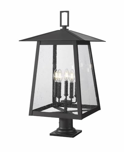 Z-Lite 5015PHXLR-533PM Rainer 5 Light 30" Tall Post Light - Black