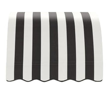 Awntech 3' Savannah (40.5"-31"-24") Waterfall Closed-Sides Awning, Black/White Stripe