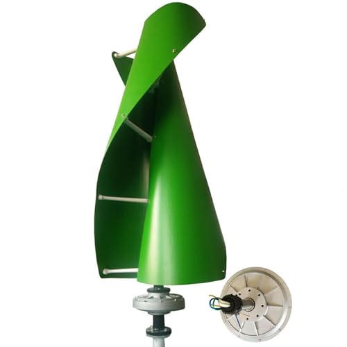 OLONETO 2000W Vertical Wind Turbine 12V/24V/48V Magnetic Levitation Wind Turbine Household Outdoor High-Power Wind Turbine, Real Standard Generator (Color : Green, Size : 48V)