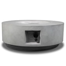 30 Inch Concrete Propane Fire Pit Table with 50,000 BTU Burner for Outdoor Patio Garden Backyard Decor Light Gray