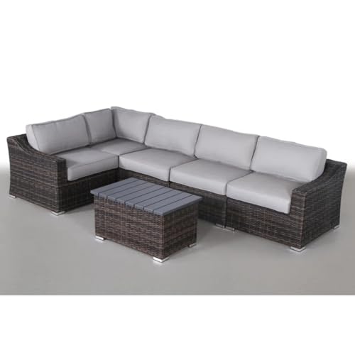 callmego Outdoor Garden Seating Set with Resin Wicker Construction for Patio and Backyard Use