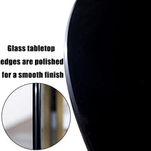 Round Glass Table Top, Black, Glass Table Top, Tempered Glass Cover Sheet, Round Glass Dining Table Top, Clear Circular Dining Table Top, Tempered Flat Edge Polish Glass Table Top ( Size : 100CM(40INC