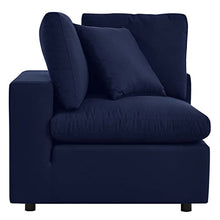 Modway Commix Outdoor Patio Sunbrella® Sectional Sofa Corner Chair in Navy