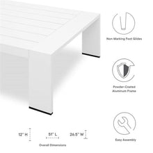 Modway Tahoe Patio Aluminum Coffee Table with White Finish EEI-5677-WHI