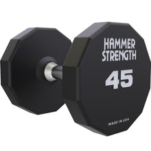 Life Fitness Hammer Strength 12 Sided Urethane Dumbbell 45lb Black