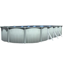 Lake Effect Pools Aqua Brook Oval Above-Ground Swimming Pool 18' x 33' with 25 Gauge Liner & Skimmer
