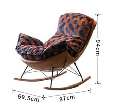 RFBXZPTADNU Rocking Chair with Footrest Upholstered Lounge Armchair