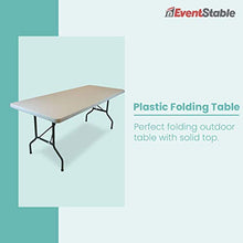 EventStable TitanPRO HDPE Plastic Folding Table, 6ft x 30in, White, 5 Pack