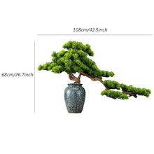 YXIANG56Q Fake Plants Simulation Pine Tree Bonsai Entryway Ornaments Fake Greenery Potted Plants Chinese Fake Flowers Decorations Bonsai Tree