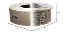 HPC Fire Round Unfinished Gas Fire Pit Enclosure with FPPK Kit (U45R-FPPK25CEK-LP), Propane, 45-Inch