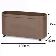 YUHUAWF Garden Bench Movable Planter Box Growing Container Decorative Flower Pot Planter Box with Bench