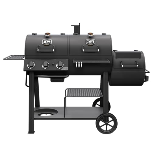 Oklahoma Joe's Canyon Charcoal and Propane Gas Combination Smoker and Grill Black