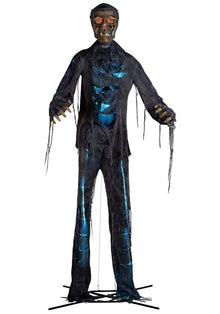 Gemmy Giant 12FT Lighted Zombie Animatronic | Huge Talking Ghoul Halloween Decoration with Stand, Power Cord and Motion Activation
