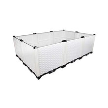Hershii Gardening Raised Bed Kits DIY Rectangular Plant Growing Container Plastic Vegetables Herbs Flowers Large Deepened Planter Box for Balcony, Patio, Yard - White - 46.06 X 30.7' X 14.96 Inches