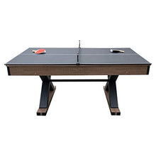 Hathaway Excalibur 6-ft Air Hockey Table with Table Tennis Top Driftwood Black