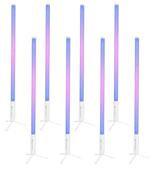 Rockville 8X Rock Saber White Rechargeable DJ/Stage Pixel Tube Lights