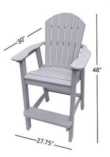 Phat Tommy Outdoor High Top Table and Chairs Set Grey